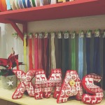 Christmas fabrics decorative letters