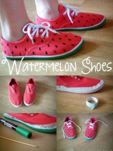watermelon DIY sneakers