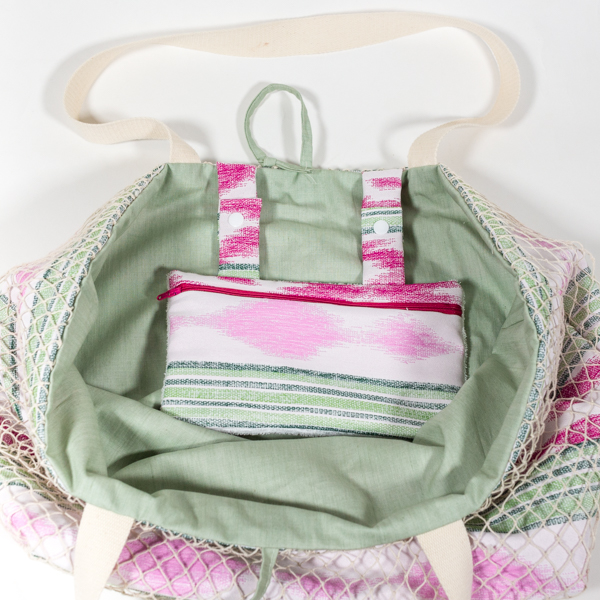 Summer Maxi Tote with Removable Waterproof Pocket