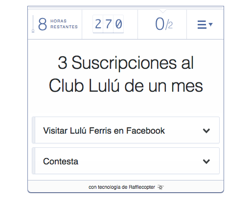 Lulu Ferris Rafflecopter giveaway