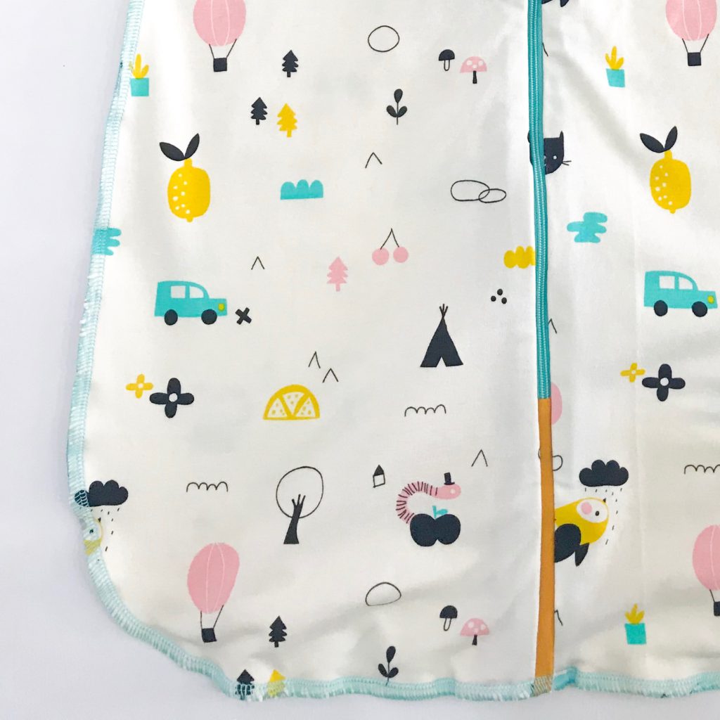 saco-swaddle de punto detalle bajo