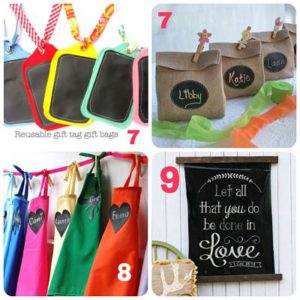 ten crafty ideas with chalkboard fabric