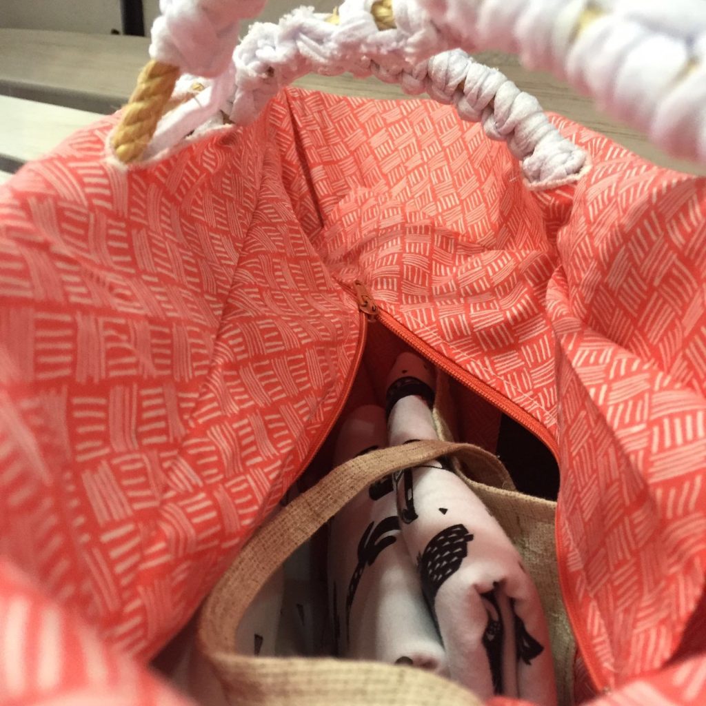 Zippered Liner for a Wicker Basket