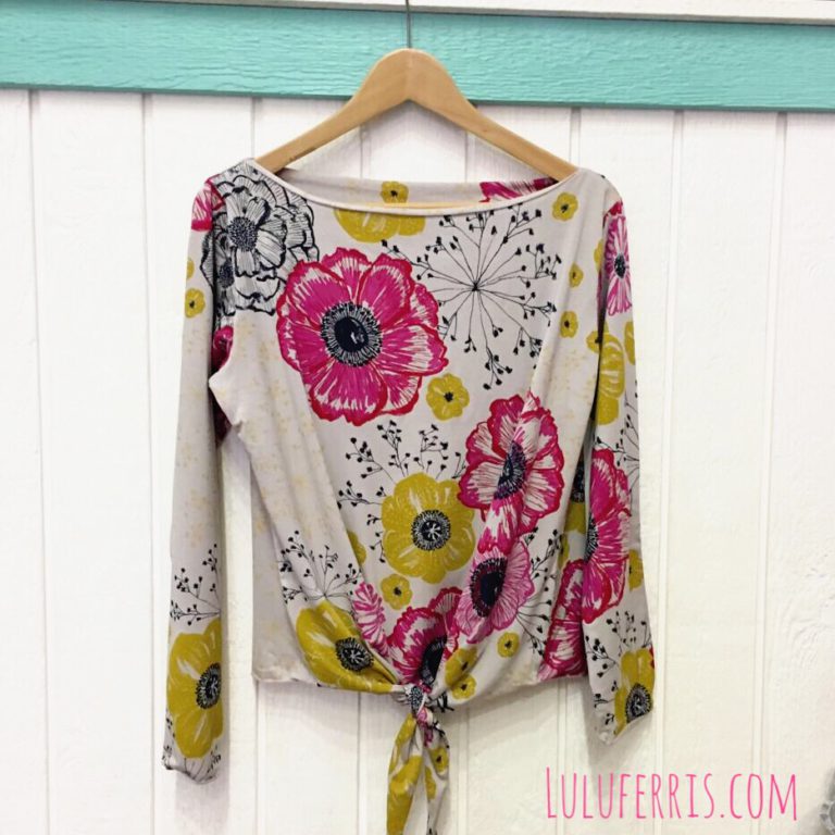 Front-Knot Boat-Neck Top