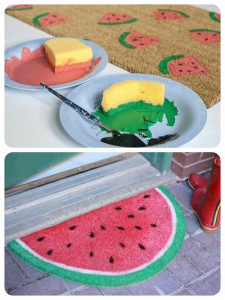 watermelon DIY doormat