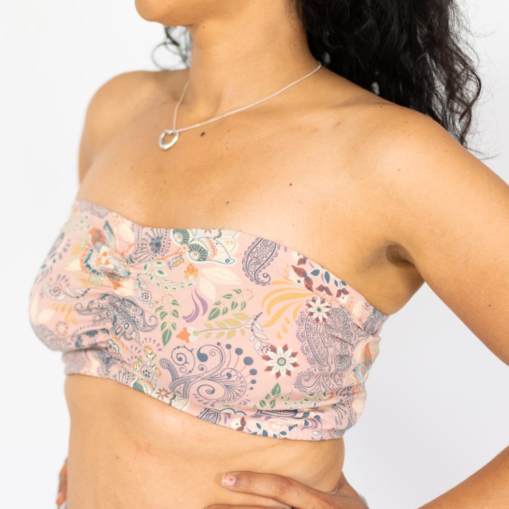 Stretch Knit Bandeau with Silicone-Grip Elastic