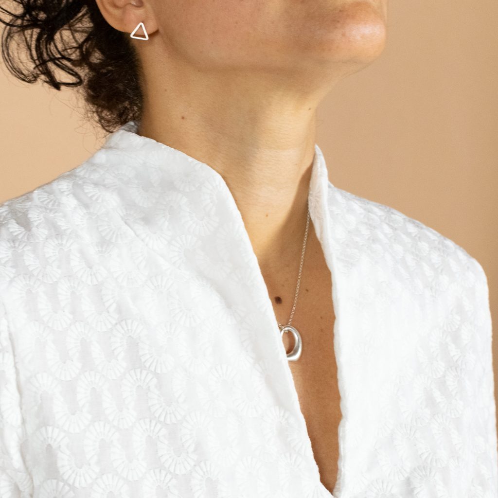 Lara Funnel-Neck Blouse