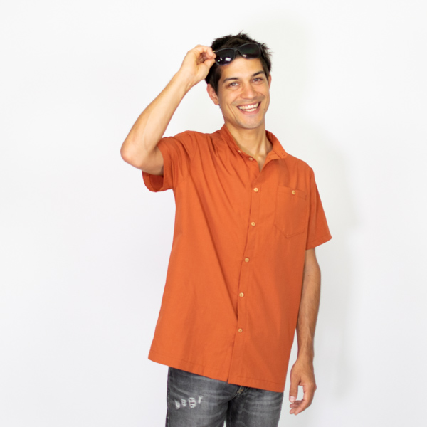 Simon Mandarin-Collar Shirt