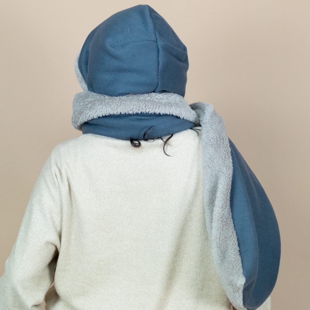 Sherpa-Lined Hooded Scarf