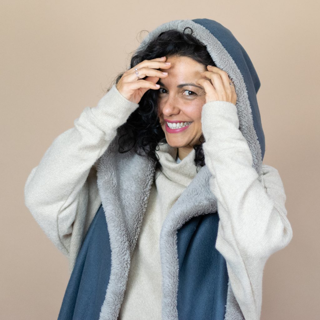 Sherpa-Lined Hooded Scarf