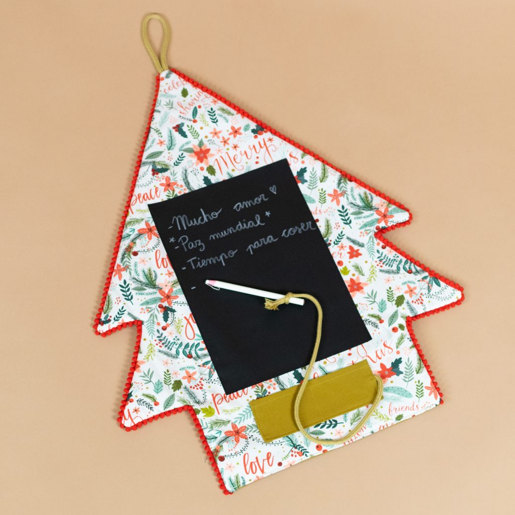 Chalkboard Fabric Christmas Tree (Gift List)