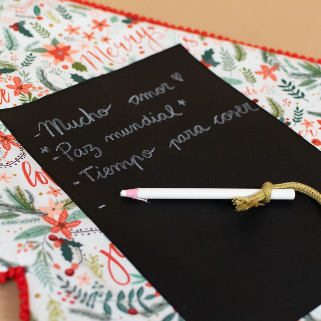 Chalkboard Fabric Christmas Tree (Gift List)