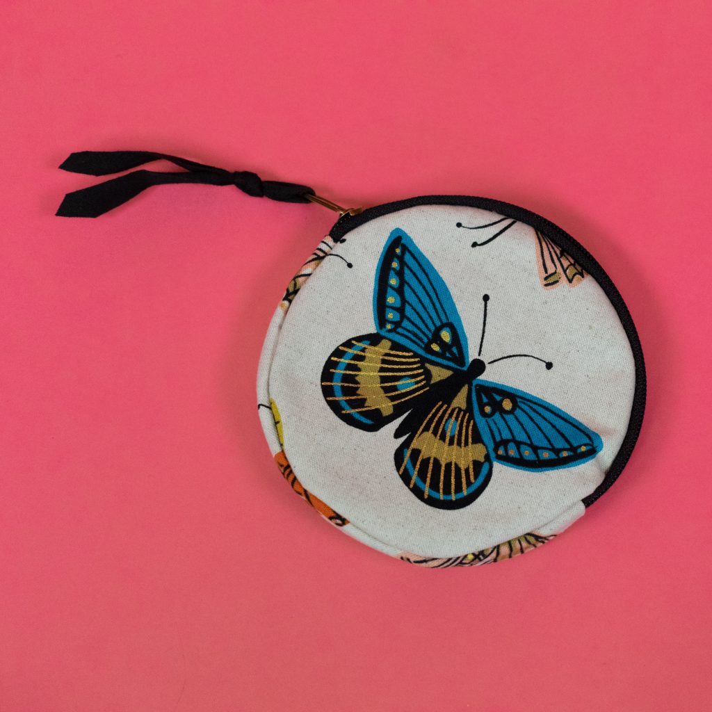Large Round Zippered Coin Purse