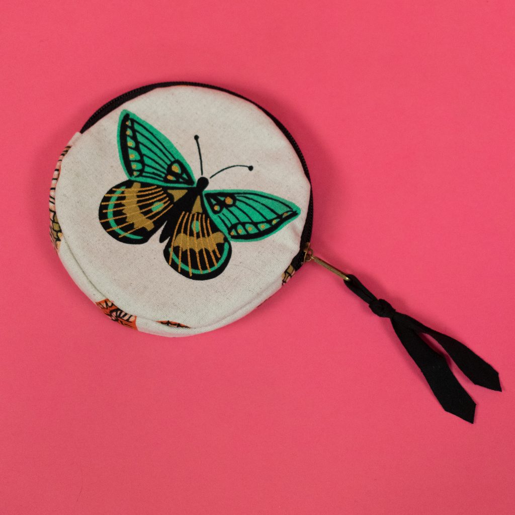 Large Round Zippered Coin Purse