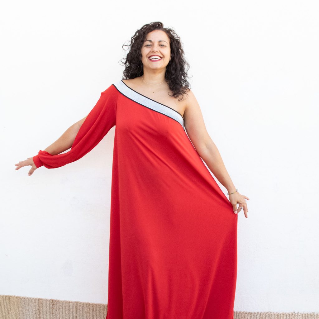 Marta Asymmetric Party Dress
