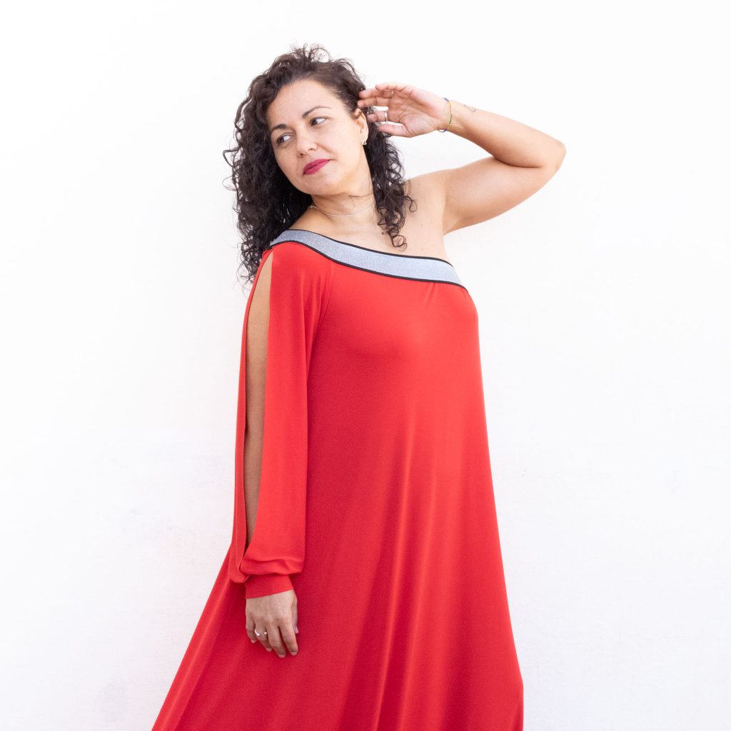 Marta Asymmetric Party Dress