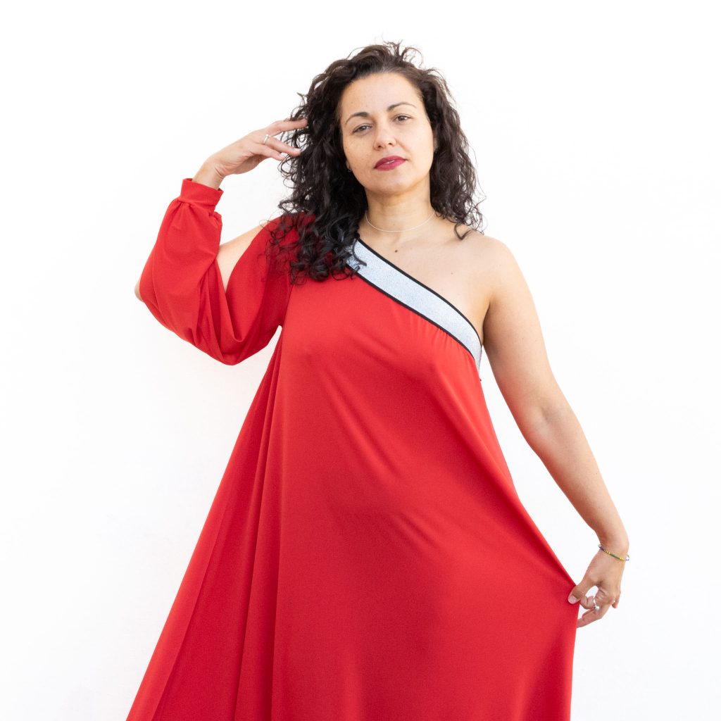 Marta Asymmetric Party Dress