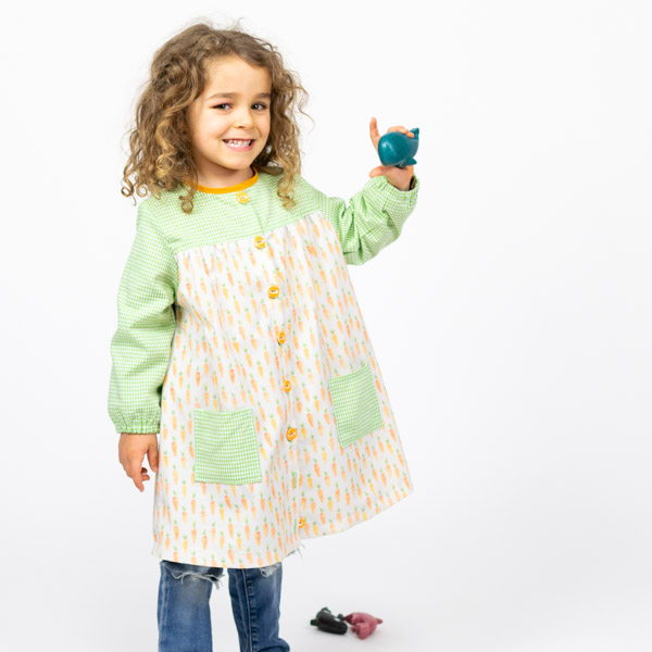 Maya Button-Front School Smock