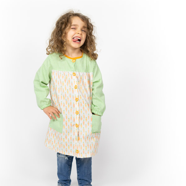 Maya Button-Front School Smock