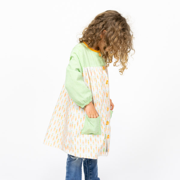 Maya Button-Front School Smock