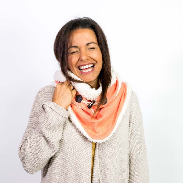 Triangular Scarf with a Closure (Sherpa or Fleece)