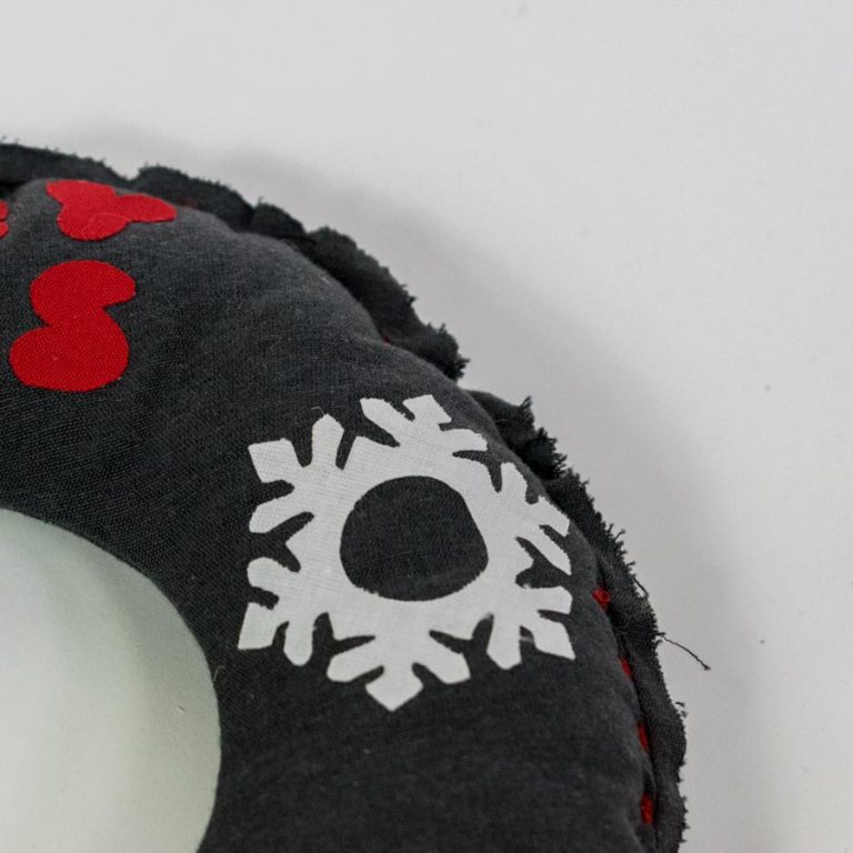 Plush Christmas Wreath to Hang on Your Door