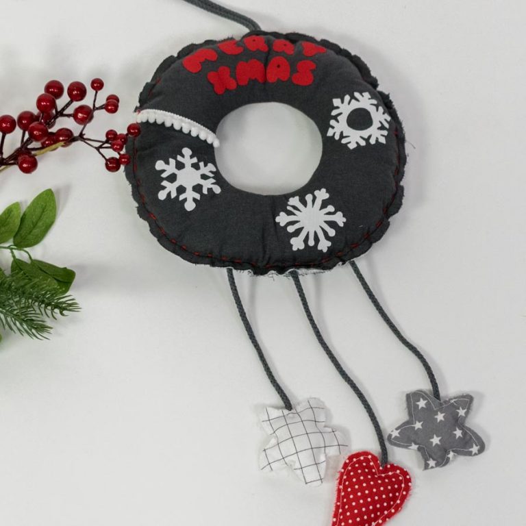 Plush Christmas Wreath to Hang on Your Door