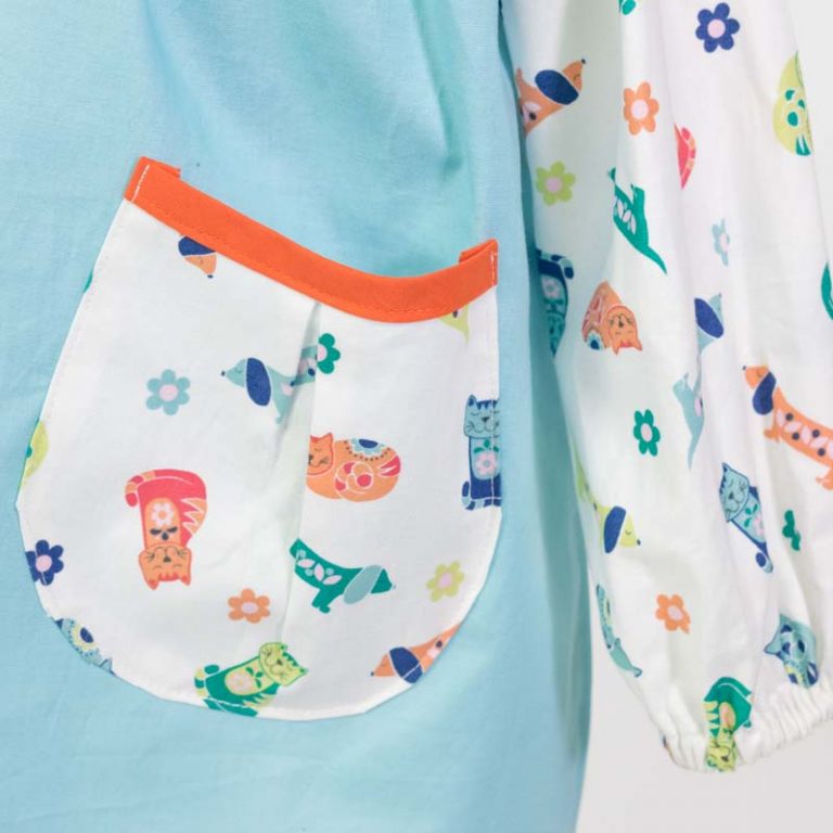 Tina School Smock (with Elasticated Cuffs and Neckline)