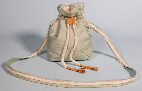 Drawstring Bucket Bag with Crossbody Strap