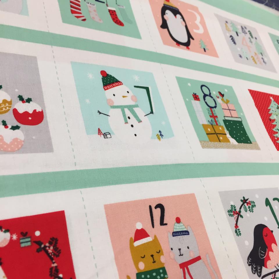 cómo hacer un calendario de adviento con máquina de coser