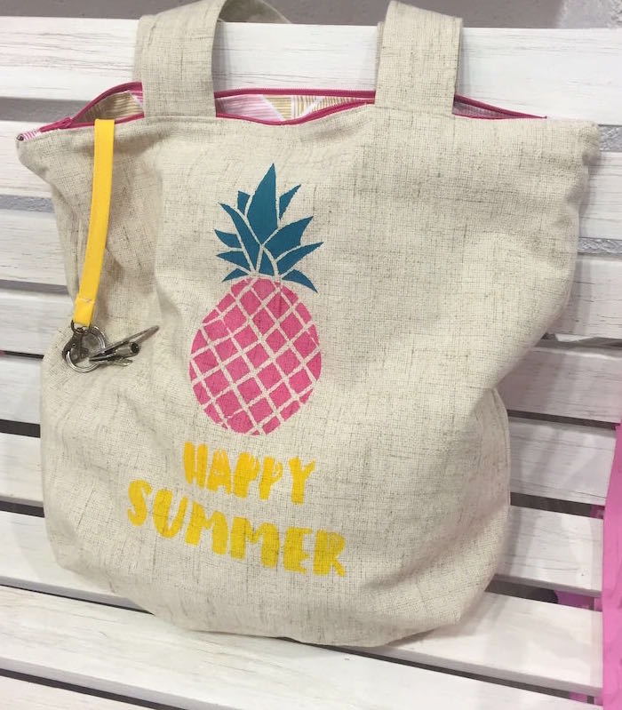 summer diy pineapple bag
