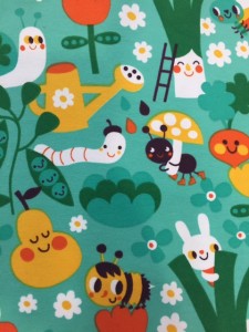 green knit fabric